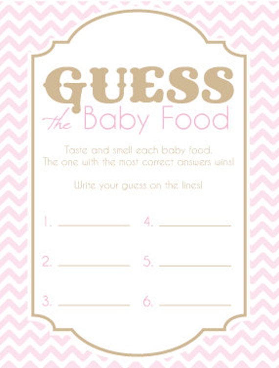 baby food game instructions