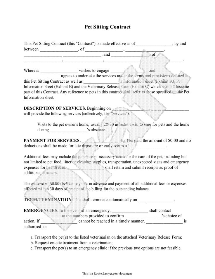house sitting instructions template