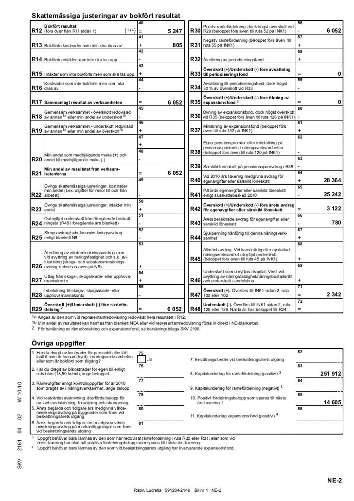 individual tax return 2010 instructions
