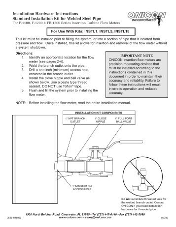 onicon f 1210 installation instructions