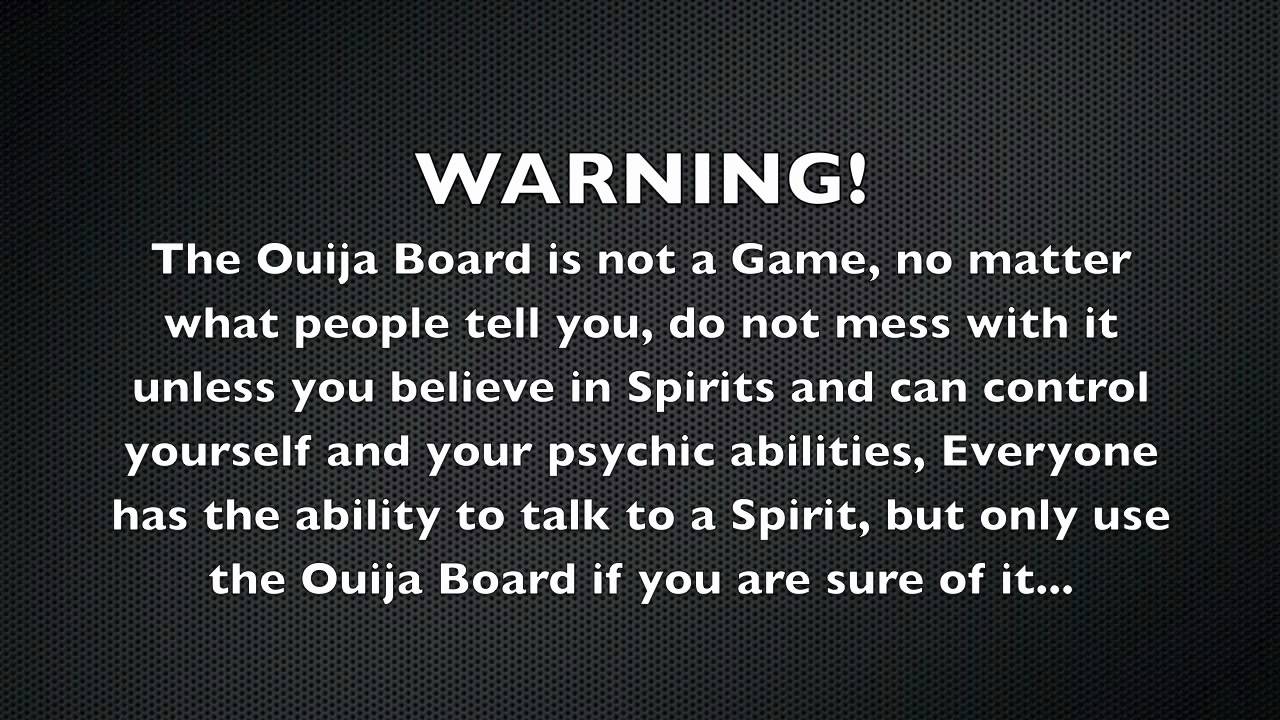 ouija board rules and instructions