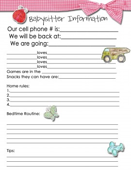 house sitting instructions template
