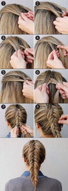 instructions on how to do a fishtail braid