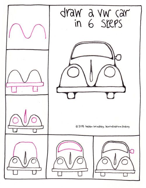 instructions how to draw a car