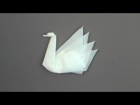 napkin swan folding instructions